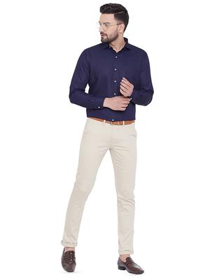 dark blue solid formal shirt - 16675456 - Standard Image - 4