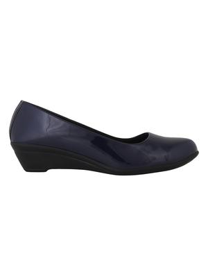 navy slip on wedges - 16675591 - Standard Image - 2