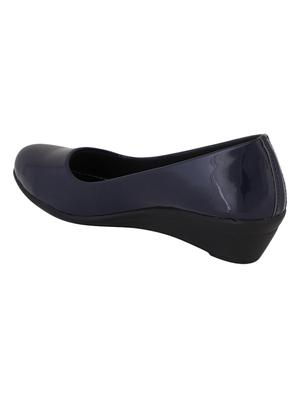 navy slip on wedges - 16675591 - Standard Image - 3