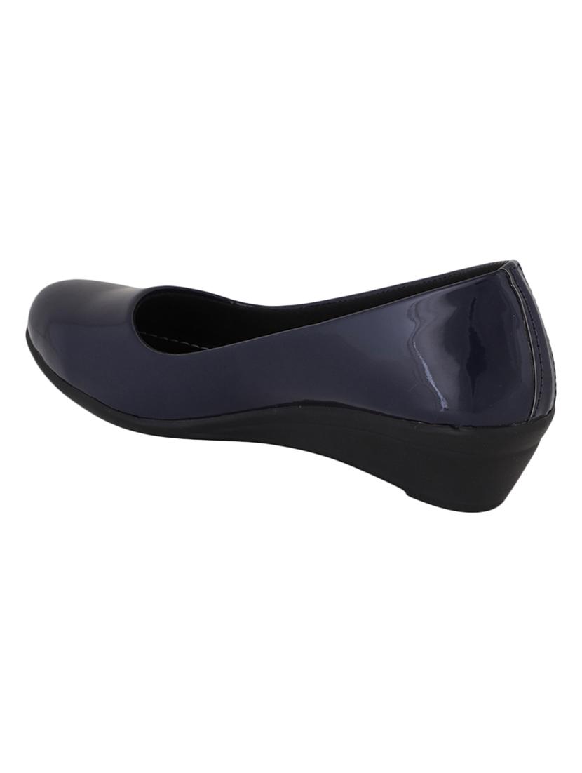 navy slip on wedges - 16675591 - Zoom Image - 3