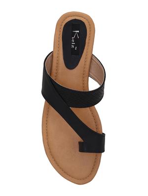 black one toe sandals - 16675614 - Standard Image - 4