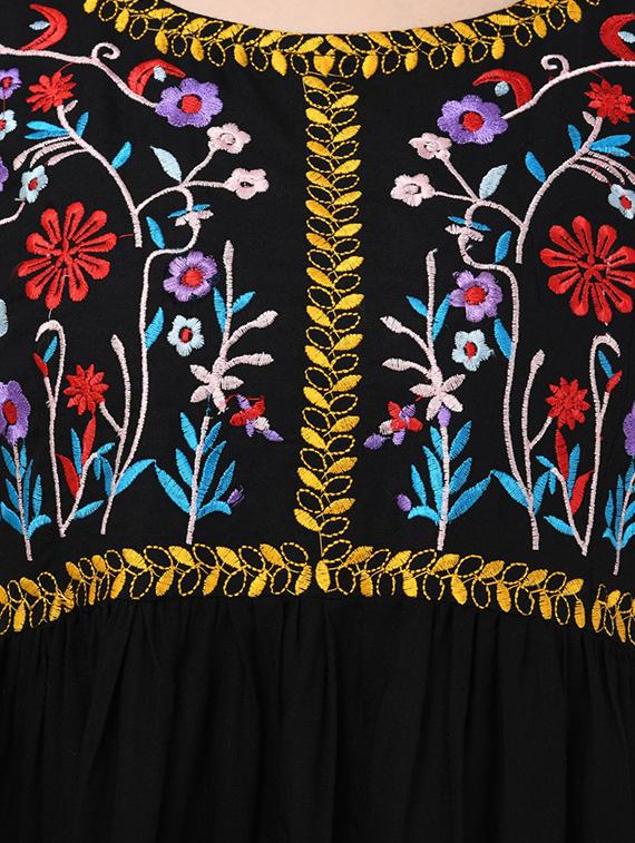 round neck embroidered tunic - 16675941 - Zoom Image - 5
