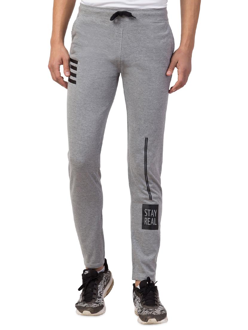 grey printed full length track pant - 16676066 - Zoom Image - 1