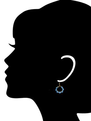 blue metal hoop earring - 16676311 - Standard Image - 2