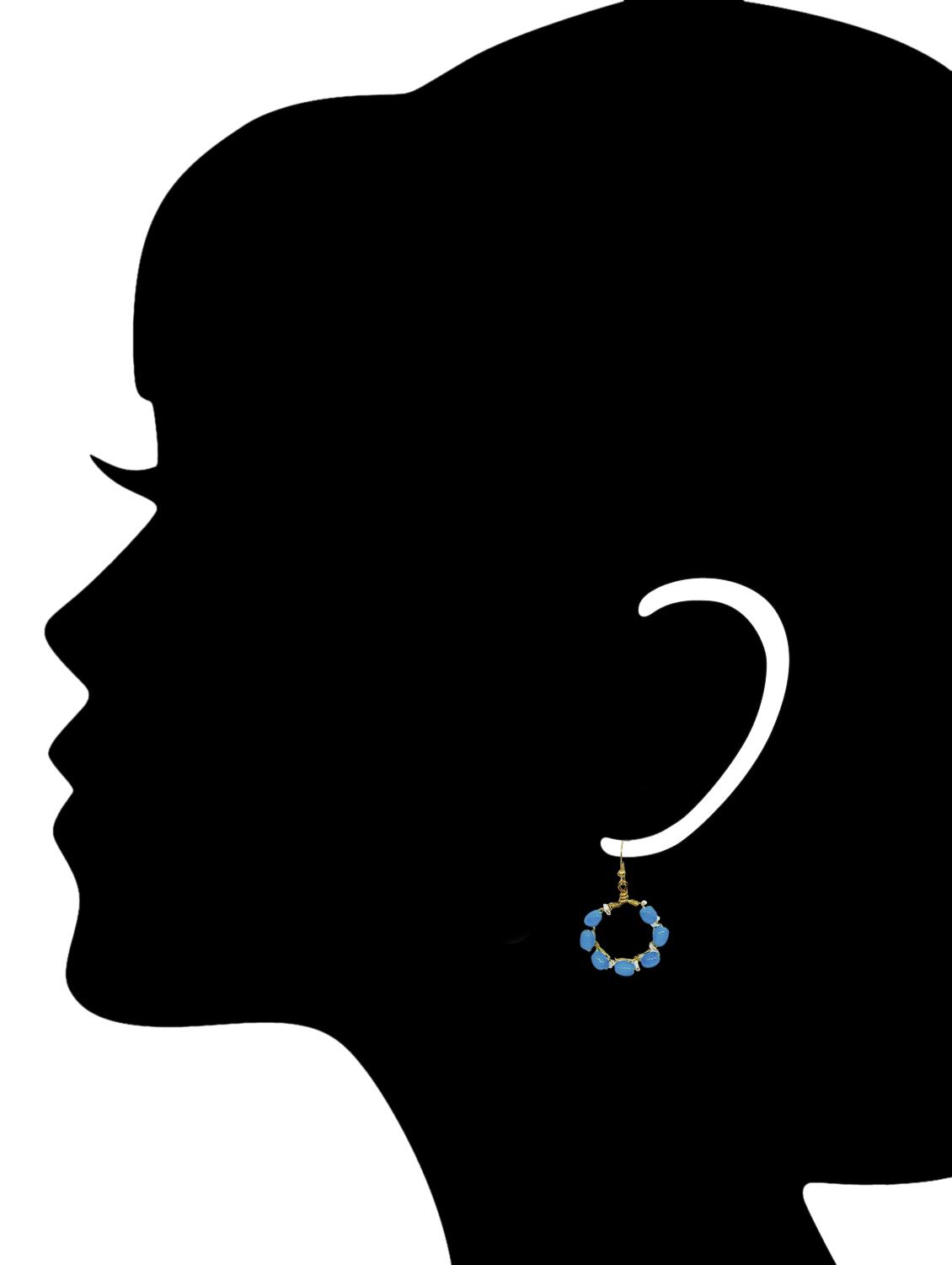 blue metal hoop earring - 16676311 - Zoom Image - 2