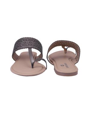 metallic one toe sandals - 16676850 - Standard Image - 4