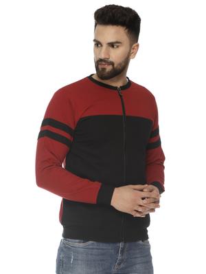 black color block casual jacket - 16676918 - Standard Image - 2