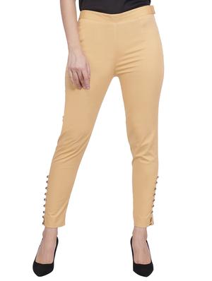 button detail hem flat front trouser - 16677018 - Standard Image - 2