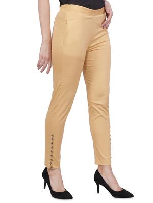 button detail hem flat front trouser - 16677018 - Standard Image - 3