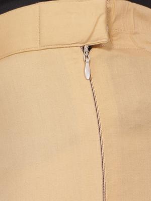 button detail hem flat front trouser - 16677018 - Standard Image - 6
