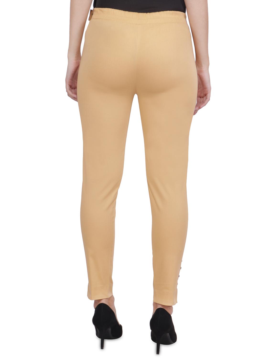 button detail hem flat front trouser - 16677018 - Zoom Image - 4