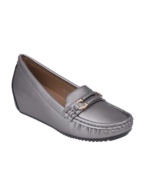 grey slip on wedges - 16677035 - Standard Image - 1