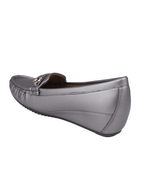 grey slip on wedges - 16677035 - Standard Image - 3