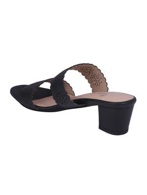 black slip on sandals - 16677066 - Standard Image - 3