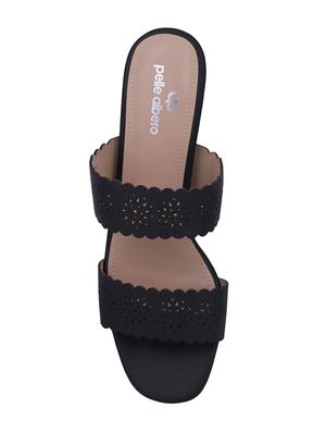 black slip on sandals - 16677066 - Standard Image - 4