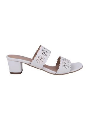 white slip on sandals - 16677067 - Standard Image - 2