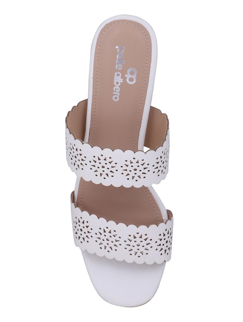 white slip on sandals - 16677067 - Zoom Image - 4