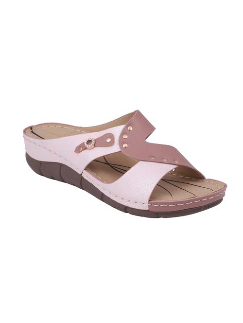 pink slip on sandals - 16677084 - Standard Image - 1