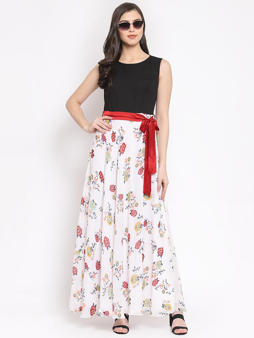 tie knot floral maxi dress - 16677102 - Zoom Image - 1