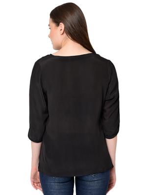 v neck zip up detail top - 16677389 - Standard Image - 3
