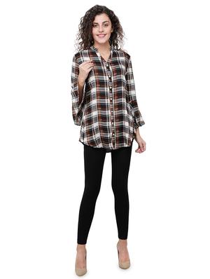 bell sleeved checkered tunic - 16677519 - Standard Image - 4