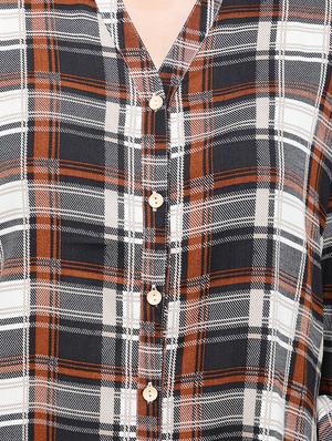 bell sleeved checkered tunic - 16677519 - Standard Image - 5