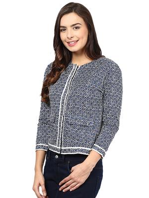 concealed placket printed jacket - 16677644 - Standard Image - 2