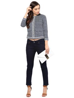 concealed placket printed jacket - 16677644 - Standard Image - 4