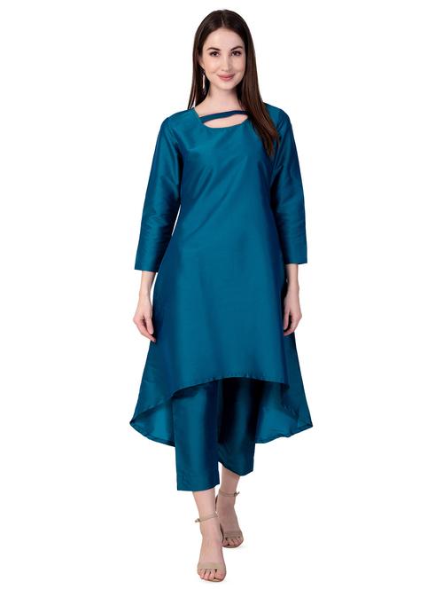 solid high-low kurta - 16677878 - Standard Image - 1