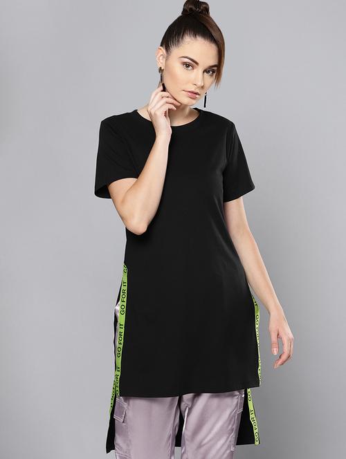 side taped round neck tee - 16677898 - Standard Image - 1