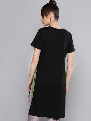side taped round neck tee - 16677898 - Standard Image - 3