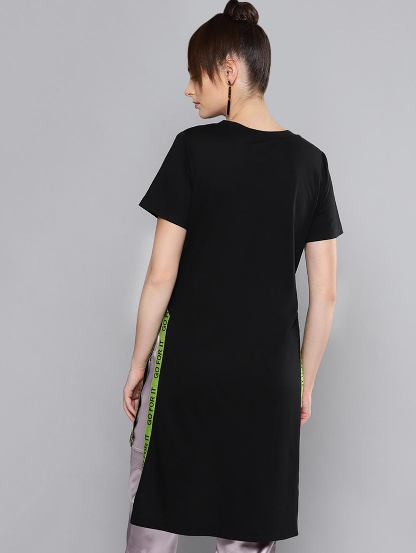side taped round neck tee - 16677898 - Zoom Image - 3