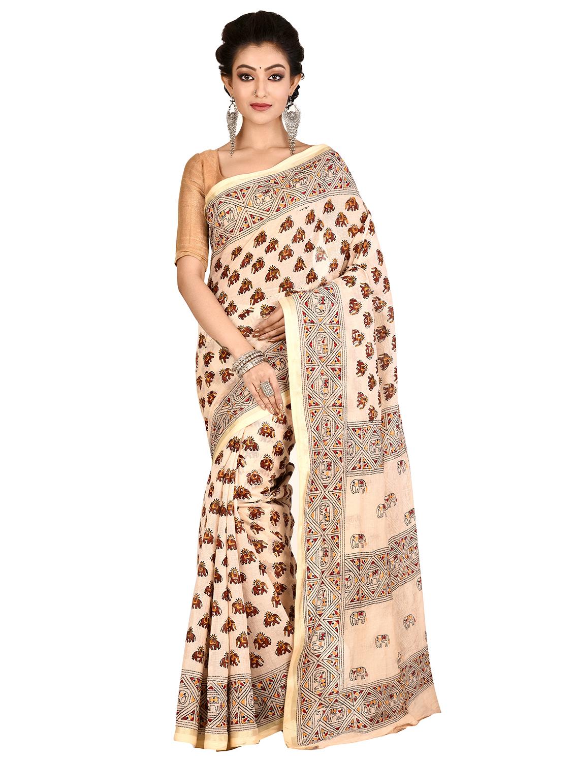 tant handloom saree with blouse - 16678296 - Zoom Image - 1