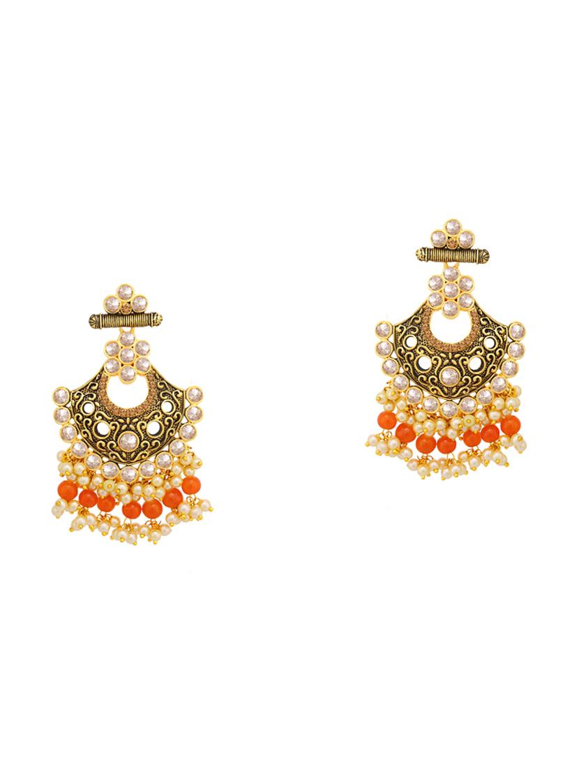 red metal chandellier earring - 16678481 - Zoom Image - 1