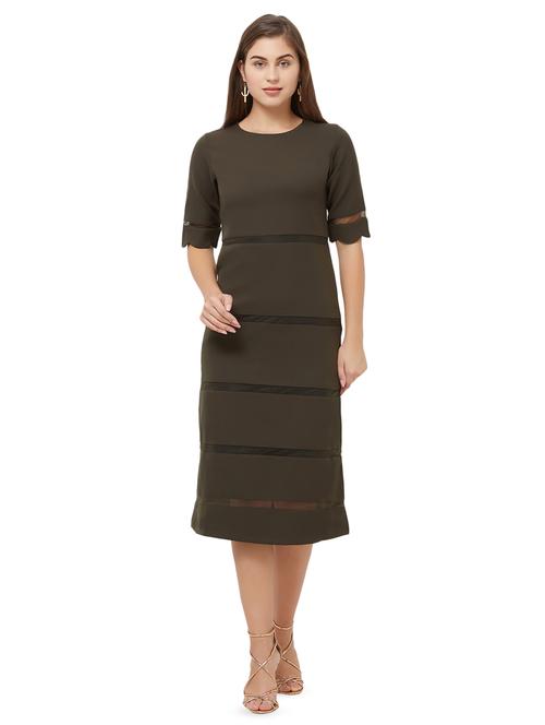 seer detail scallop hem sheath dress - 16679252 - Standard Image - 1