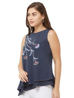 embroidered detail layered top - 16679271 - Standard Image - 2