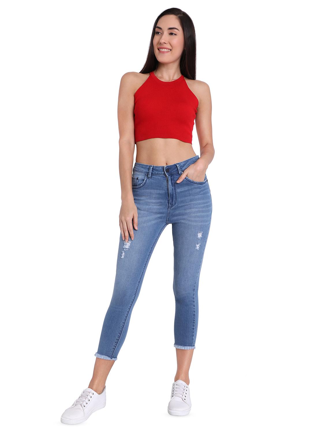 high rise distressed jean - 16679371 - Zoom Image - 4