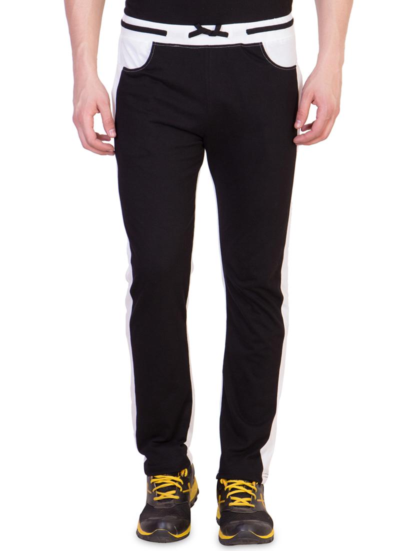 black color block track pants - 16679372 - Zoom Image - 1
