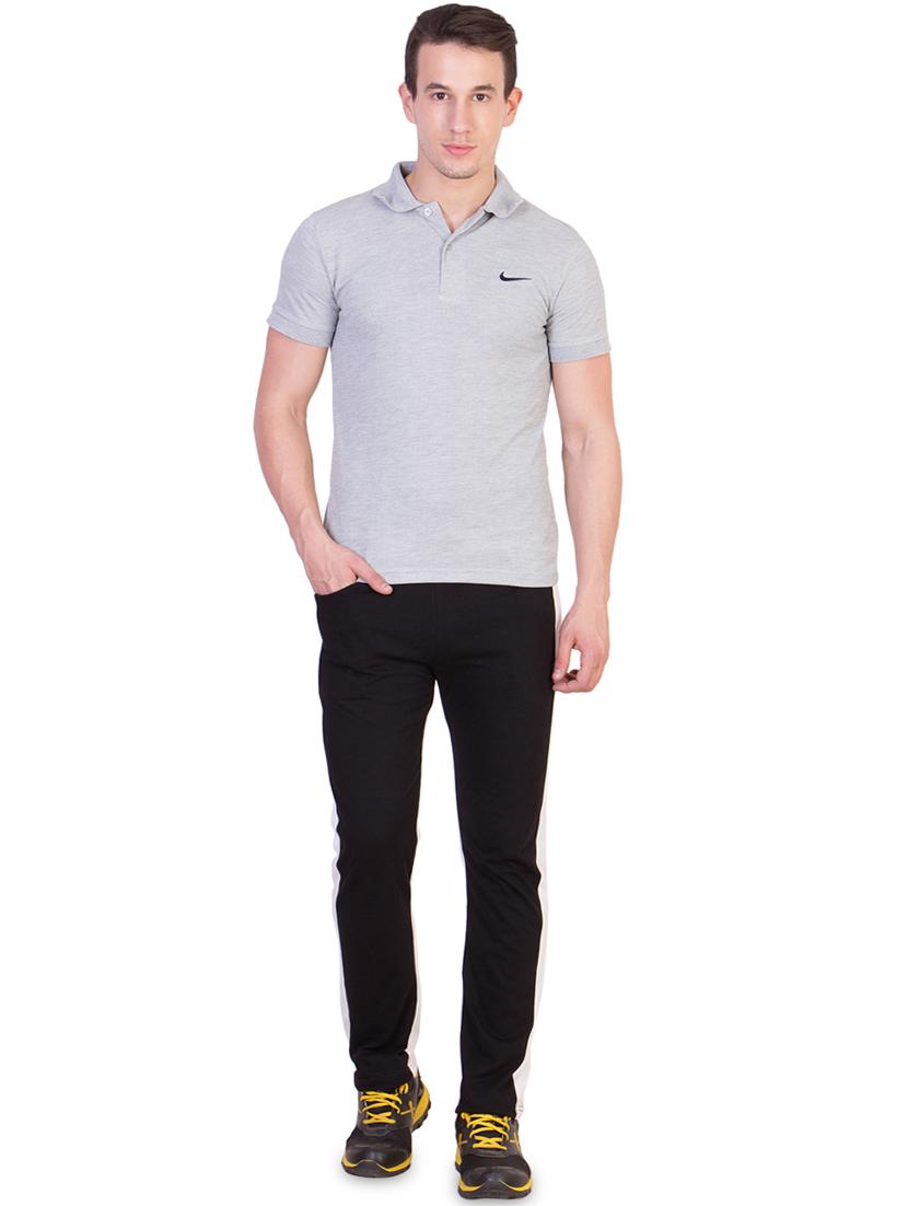 black color block track pants - 16679372 - Zoom Image - 4
