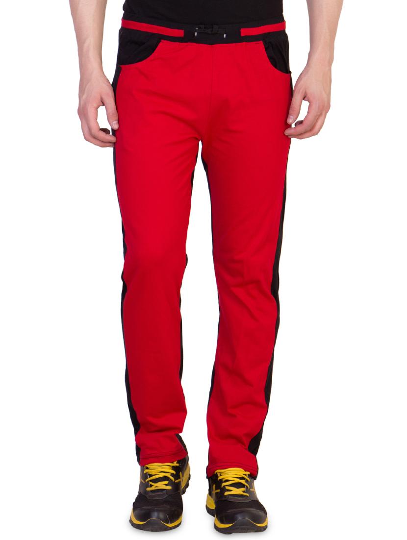 red color block track pant - 16679374 - Zoom Image - 1