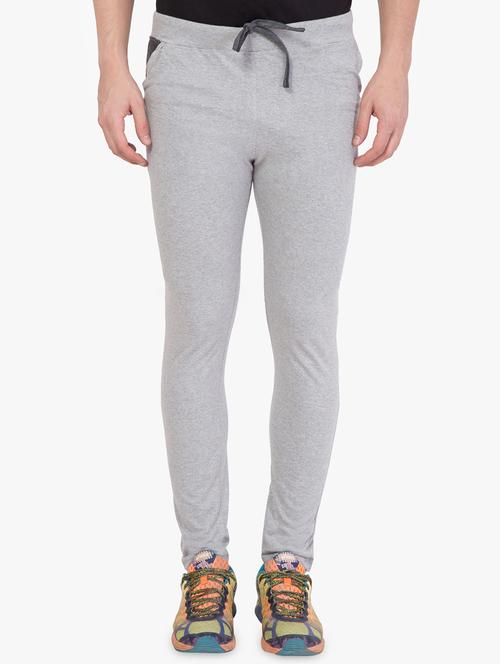 grey solid track pant - 16679393 - Standard Image - 1