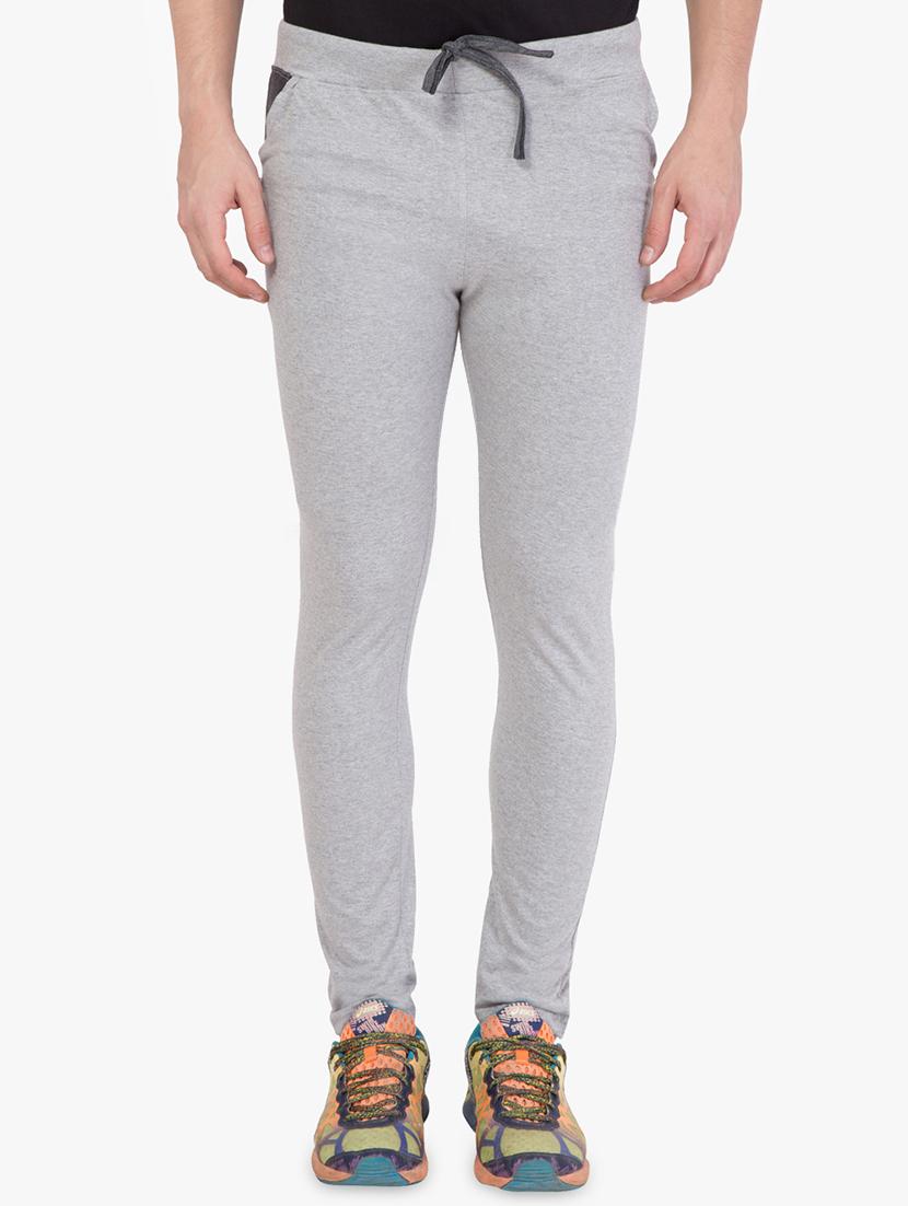 grey solid track pant - 16679393 - Zoom Image - 1