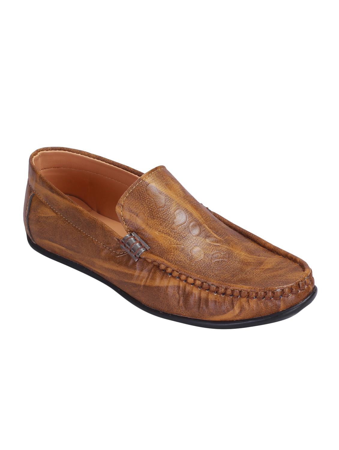 brown leatherette slip on loafers - 16679944 - Zoom Image - 1
