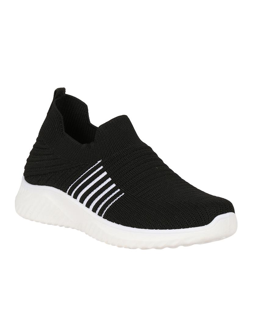 black slip on sports shoes - 16680105 - Zoom Image - 1