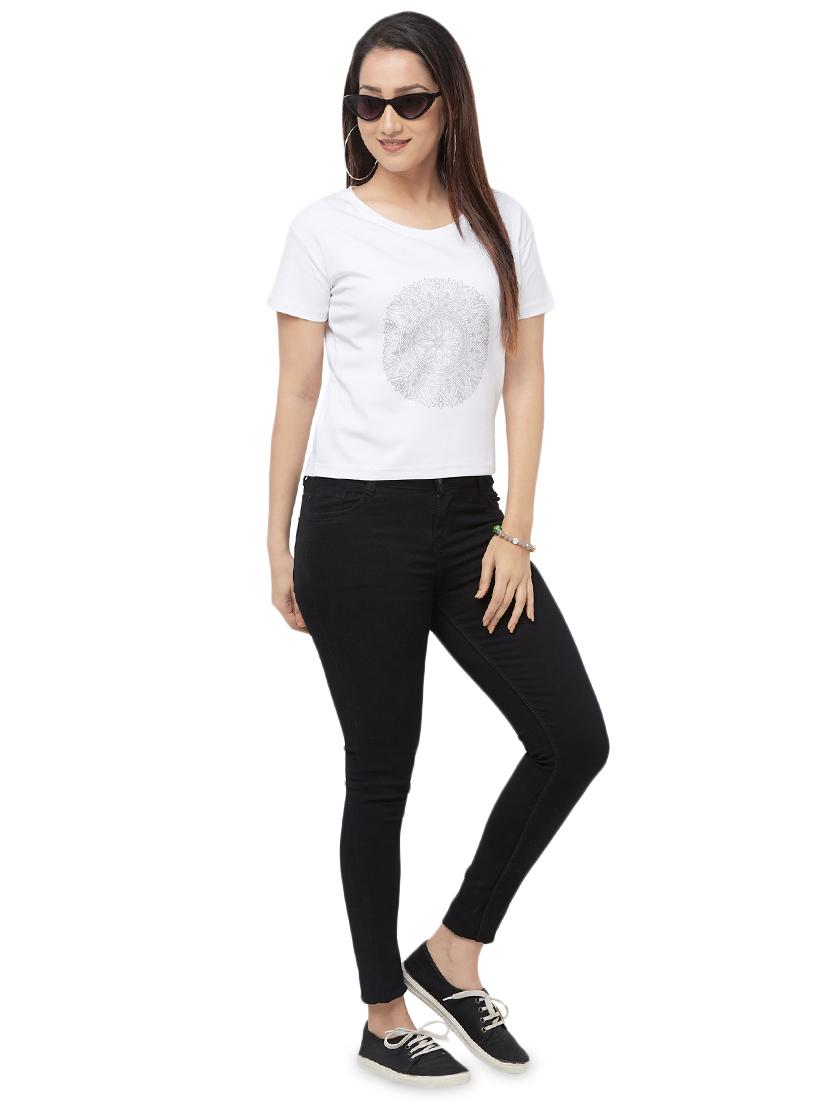 round neck printed tee - 16680206 - Zoom Image - 4