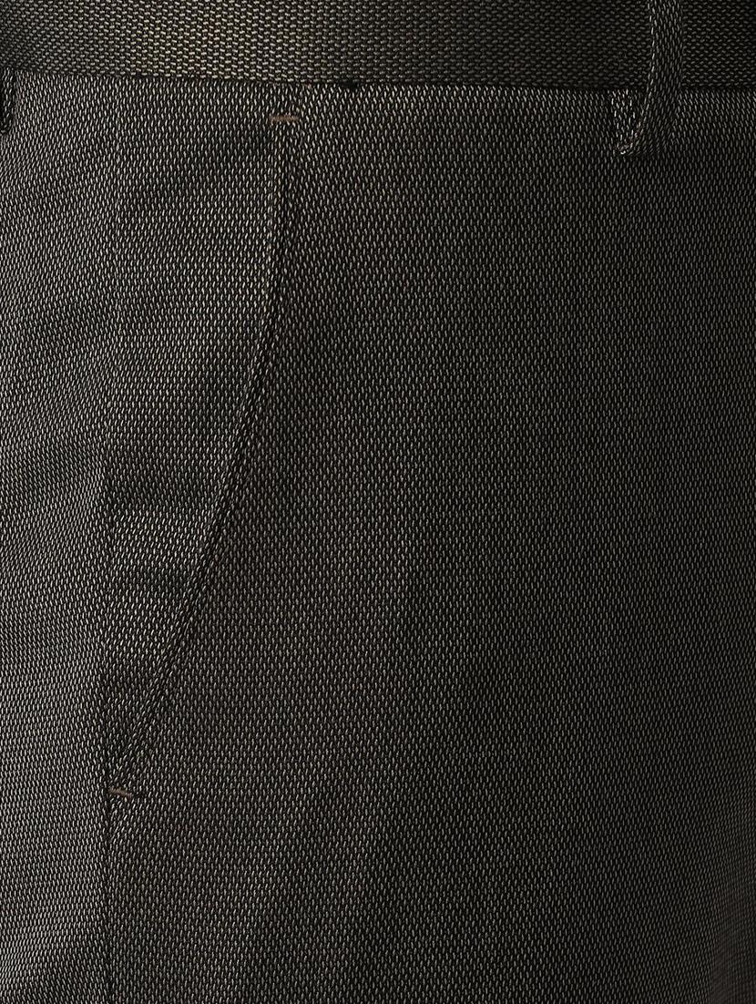 grey textured flat front formal trouser - 16680525 - Zoom Image - 5