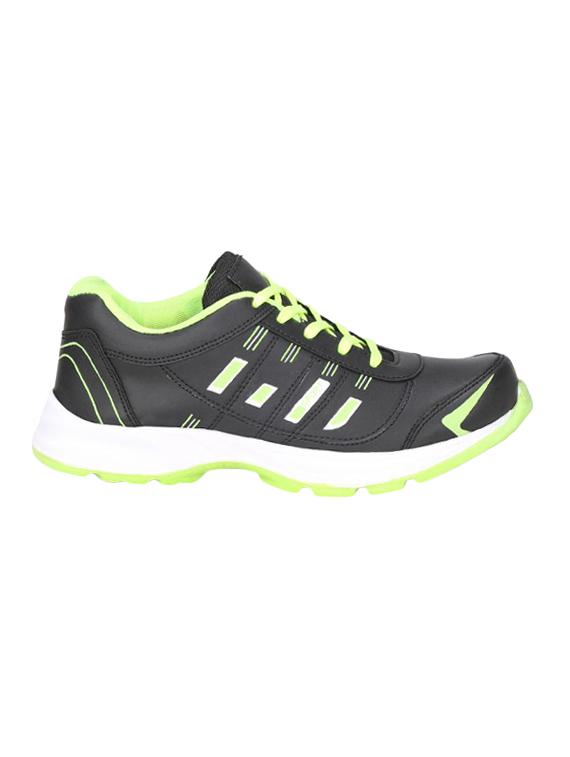 black leather lace up sport shoes - 16680594 - Zoom Image - 2