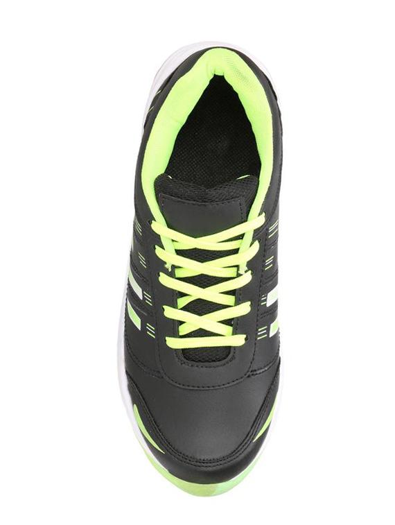 black leather lace up sport shoes - 16680594 - Zoom Image - 4