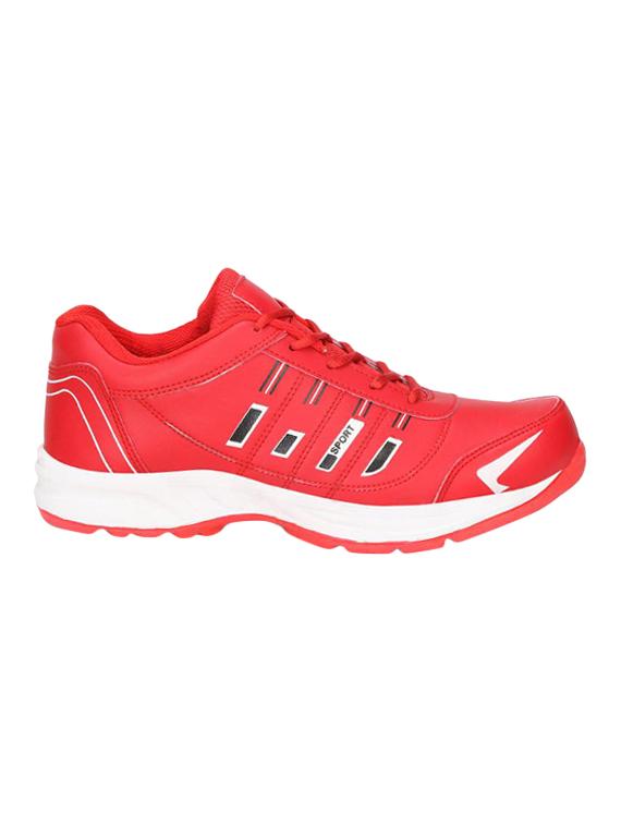 red leather sport shoes - 16680595 - Zoom Image - 2
