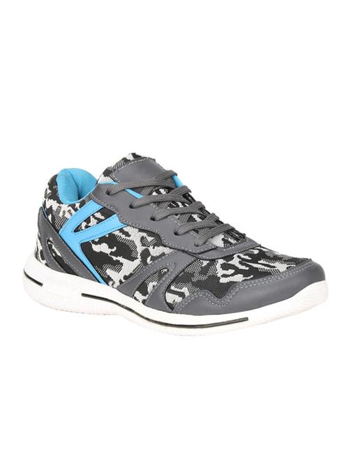 grey fabric lace up sport shoes - 16680602 - Standard Image - 1